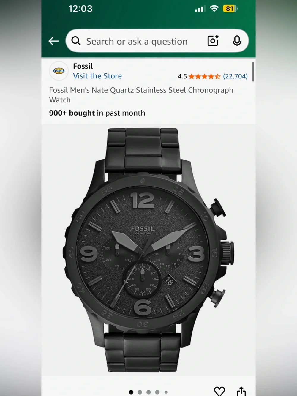 Men’s fossil watch